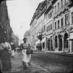 Skioptikonbild med motiv från Bamberg.
Bilden har förvarats i kartong märkt: Resan 1907. Bamberg. 20.