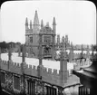 Skioptikonbild med motiv av Tower of the five orders, Bodleian Library, Oxford.
Bilden har förvarats i kartong märkt: Oxford 1906