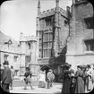 Skioptikonbild med motiv av Founders Tower, Magdalen College, Oxford.
Bilden har förvarats i kartong märkt: Oxford 1906