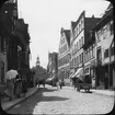 Skioptikonbild med motiv från Lüneburg.
Bilden har förvarats i kartong märkt: Resan 1906. Lüneburg.  Altona.