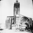 Skioptikonbild med motiv av Cathédrale Saint-Étienne de Toulouse.
Bilden har förvarats i kartong märkt: Höstresan 1907. Toulouse 7.No 17 XIII. Text på bild: 