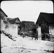 Skioptikonbild med motiv från Münnerstadt.
Bilden har förvarats i kartong märkt: Vårresan 1910. Münnerstadt.