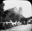 Skioptikonbild med motiv från Nördlingen.
Bilden har förvarats i kartong märkt: Resan 1911 Schwäbische Hall. Schloss Kronburg. XX.. Text på bild: 