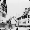 Skioptikonbild med motiv från Nördlingen.
Bilden har förvarats i kartong märkt: Resan 1911. Nördlingen 10. X.