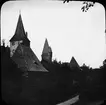 Skioptikonbild med motiv vy över takåsarna i Nürnberg.
Bilden har förvarats i kartong märkt: Vårresan 1910. Nürnberg 9. XVII.