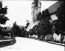 Skioptikonbild med motiv från borgen i Nürnberg.
Bilden har förvarats i kartong märkt: Vårresan 1910. Nürnberg 9. XX.