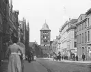 Skioptikonbild med motiv från Lübeck.
Bilden har förvarats i kartong märkt: Lübeck 1901.