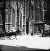 Skioptikonbild med motiv frå katedralen St. Stephan i Wien.
Bilden har förvarats i kartong märkt: Höstresan 1909. Donau 3. Wien 4. No:6. Text på bild: 