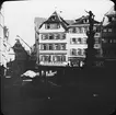 Skioptikonbild med motiv från Tübingen.
Bilden har förvarats i kartong märkt: Resan 1908. Tübingen 7.