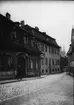 Skioptikonbild med motiv från gata i Bamberg.
Bilden har förvarats i kartong märkt: Resan 1907. Bamberg . 9. 23.