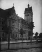 Skioptikonbild med motiv av okänd byggnad i Bamberg.
Bilden har förvarats i kartong märkt: Resan 1907. Bamberg . 9. 23. Text på bild: 