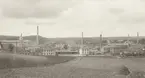 Utsikt över Åkerlunds Bomullsspinneri, Borås, från Stora Annelund.
Med fotografiet fick fotografen 4:e pris i Svenska Turistföreningens Pristäflan 1902.