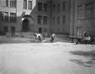 Topekabelläggning vid Matteus Folkskola, Stockholm, 1928.