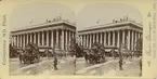 Stereobild med motiv av börshuset, La Bourse (Palais Brongniart), Paris.