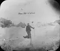 Skioptikonbild. Man i Nome, Alaska, vintern 1901.