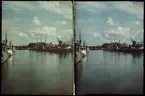 Lumières-stereo-autokromer. Norrköpings hamn.