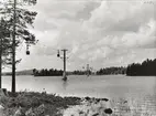 Linbana över sjön Kallsträsk, 1947.