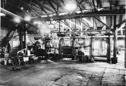 Interiör av plåtvalsverket, Stjärnsunds Bruk.