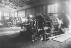 Elektriska maskiner. The turbines finished. The electric generators being erected.