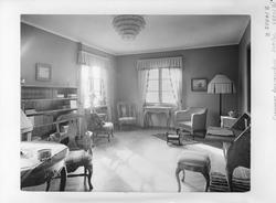 Bygg-och Bo-utställningen i Äppelviken. Vardagsrum.