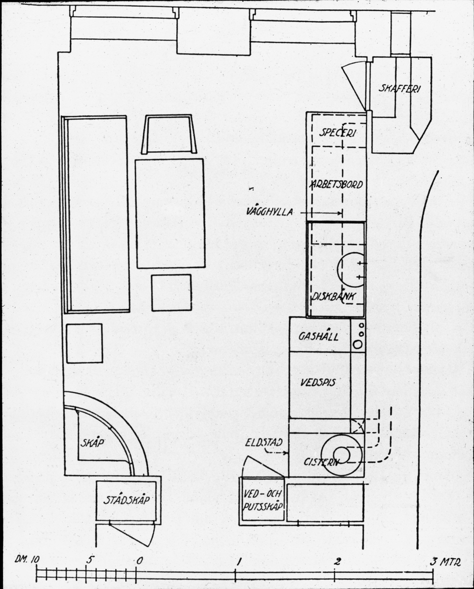 Bild från Ingenjör P. Wretblads material för Bygge och Bo-utställningar.
Planritning av hus, 1924.