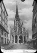 Skioptikonbild med tryckt bild av Église St. Maclou i Rouen.
Bilden har förvarats i kartong märkt: Resan 1908. Rouen 7. III. Text på bild: 