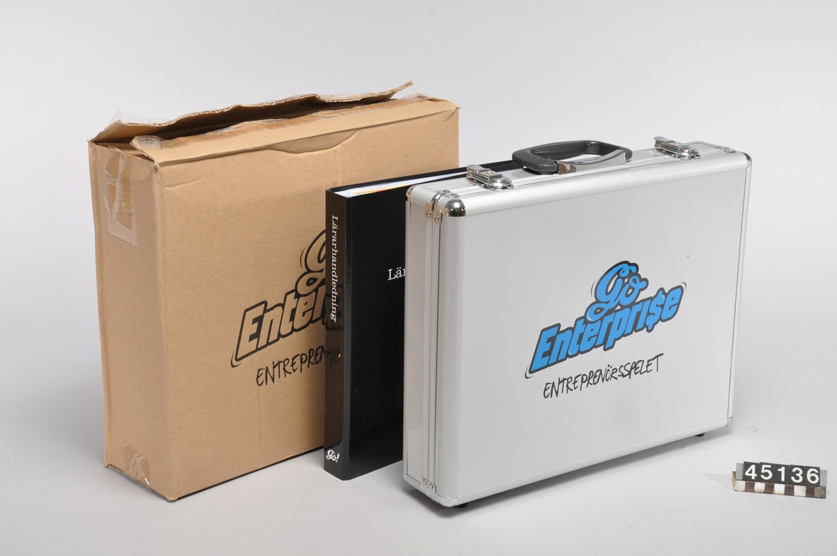 Go Enterprise - entreprenörsspelet är ett läromedel riktat till högstadie-, gymnasie- och högskolor i Sverige. Tränar entreprenöriell förmåga och problemlösning.  Totalt antal deltagare kan vara mellan 9-35 personer, 3-5 deltagare utgör ett team. Under spelomgången tar sig teamen igenom Entreprenörsspelets fyra problemlösingsfaser: research, idé, koncept och action, för att slutligen presentera en konkret lösning.  Efter spelomgången laddar deltagarna upp sina caselösningar i communityn, där de kan få feedback, diskutera varandras lösningar och tävla om fina priser.  Spelet är förpackat i en dokumentportfölj i aluminium. Till spelet hör en handledningspärm.  Varumärkesskyddat och tillverkas i Hong Kong av Link 2 Asia.