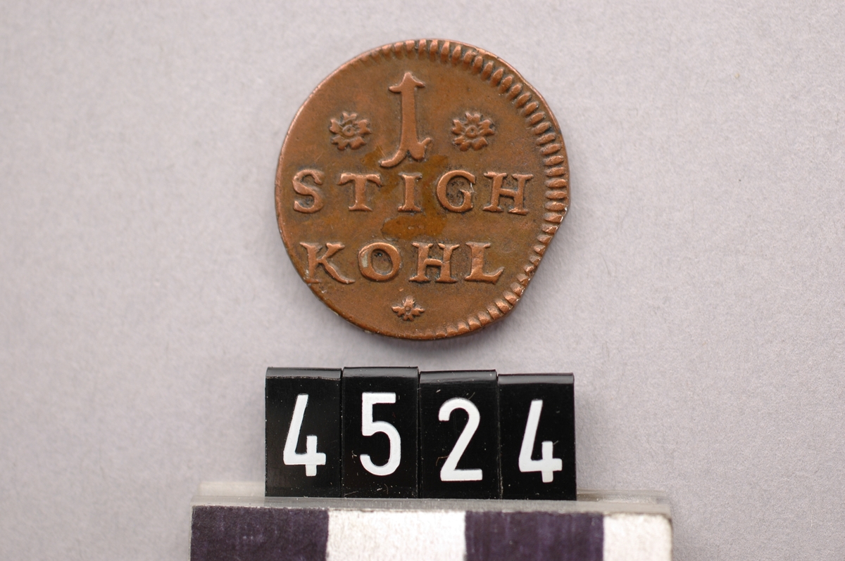 Kolpollett av koppar. 1 STIGH KOHL