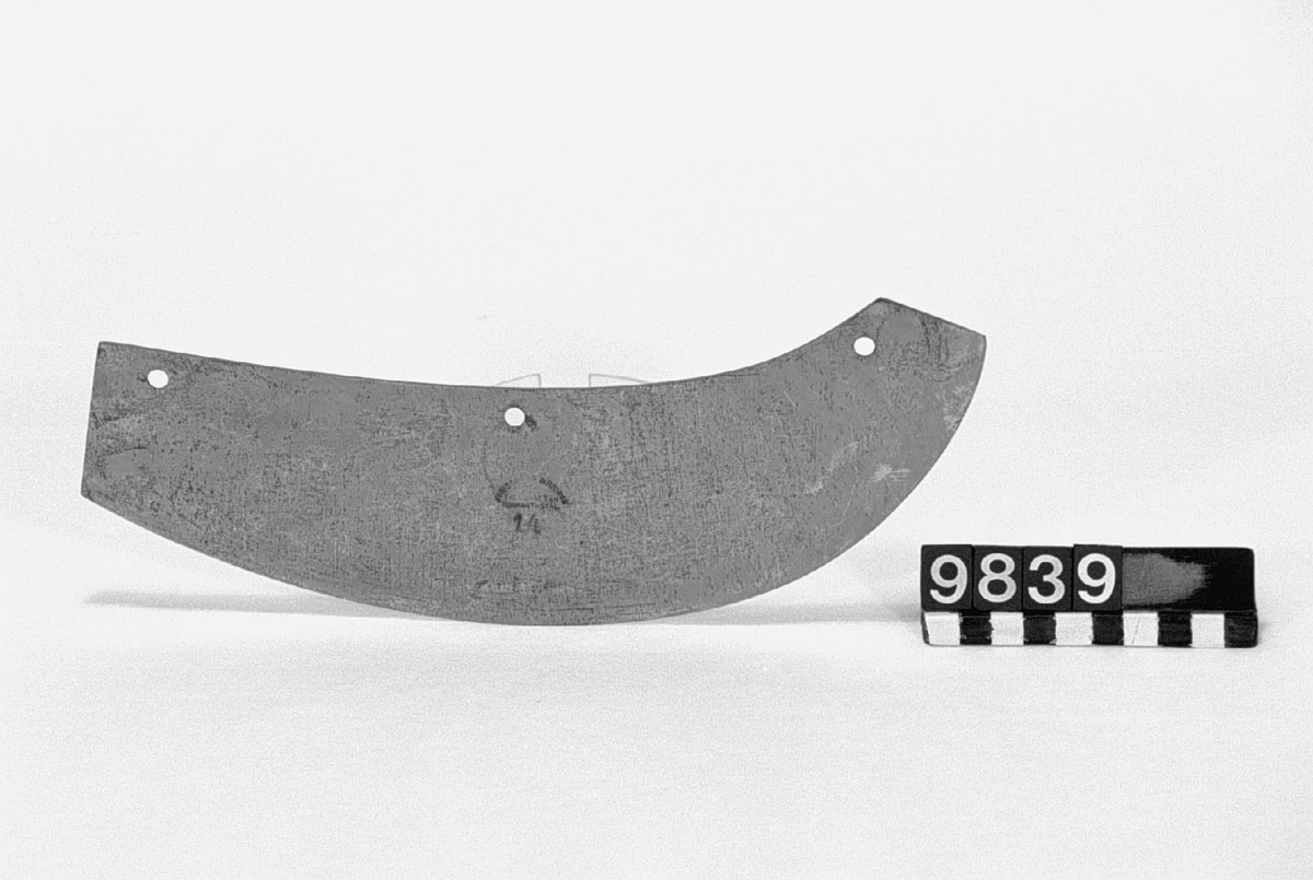 Kniv av stål, hackelsemaskin. Tjocklek: 2 mm. "Stridsberg & Biörck Trollhättan Diamantstål 14".