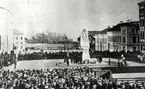 Avtäckning av Engelbrektsstatyn på Stortorget 1865-10-14.