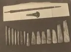 Dalköpingefynden, flintmejslar, flintyxor, bronssvärd, bronsyxa.