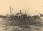 Världskriget 1914-18, India back från Kivik fylles med mudder för att om kriget skulle nå oss sänkas i hamninloppet, sommaren 1914, 6084 e.