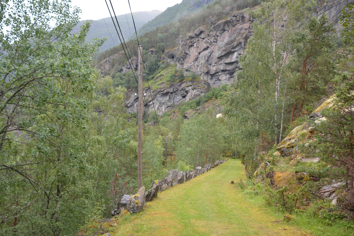 Langs Kongeveien over Seltunåsen i Lærdal, går en 2,5 km lang verna linjekurs med 90 stolper. Kursen ble innlemmet i Telenor kulturarvs verneplan i 2016. Fra samme år føres plastkabler med fiber på de gamle stolpene. 
Veien gjennom Seltunåsen og Galdane har alltid vært regnet som den vanskeligste og farligste biten å passere. Dalen er smal og terrenget både bratt og steinete. Når det frøs til med is var området svært farlig å passere.
Den gamle allmannaveien og ridestien over Seltunåsen var nedlagt som hovedveg i 1793, da det var bygd ny vei gjennom Galdane.
Denne veien er bygd opp av 1–2 meter høy mur av rasstein, og følger terrenget. Den ligger på nordsiden av Lærdalselvi, mellom elva og de rasfarlige fjellsidene.
Nåværende stolper er oppført ca 1920. Linjekursen ble restaurert i 1996.