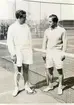 Tennisspelare vid tennisbanans invigning 15/5 1938. Kalle Schröder och Nyström.