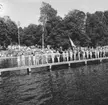 Simskoleavslutning i Rogbergasjön utanför Jönköping.