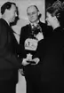 Från vänster Lennart Roos, Gunnar Lagerholm, Stjärnfoto Bert Olsson tel 3455 Trelleborg.