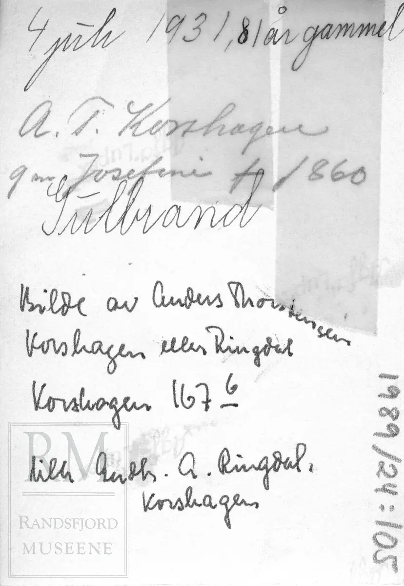Anders Torsteinsen Korshagen f. 25.09.1850