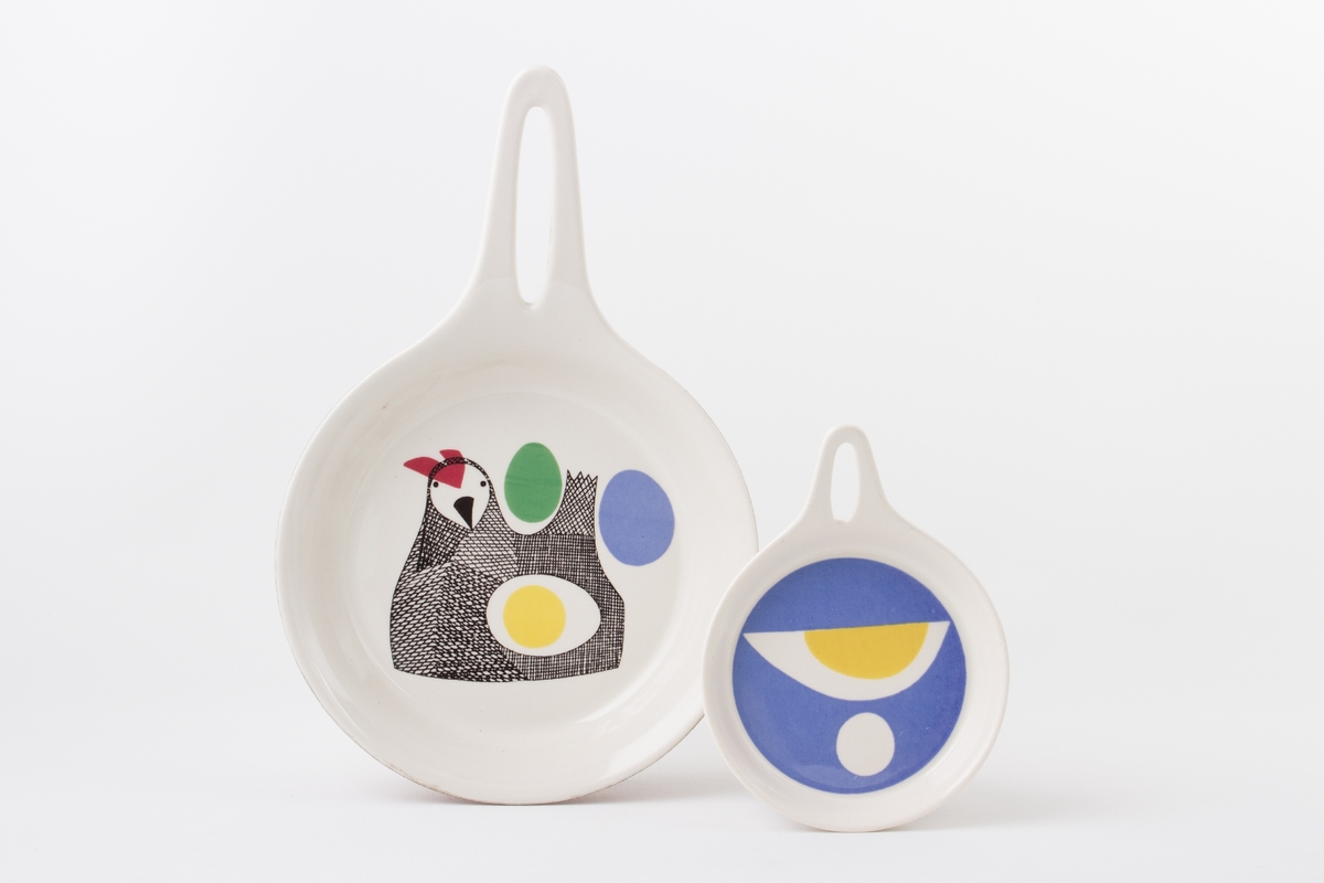 Ulike motiv - stilisert okse, høne, grønnsaker, egg