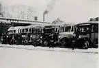 Kv. Smeden Trädgårdsgatan 27. Busscentral och bensinstation omkring 1930.