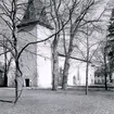 S:t Olofs kyrka. Restaureringen 1958-1961. Exteriör från sydväst.