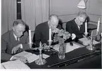 Hantverks- och Industriföreningen. Högtidligt gille 1960. Från höger Vendel Andersson, Karl Fransson, H. Nordgren.