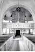 S:t Olofs kyrka. Interiör mot orgelläktaren. Mars- April 1958.