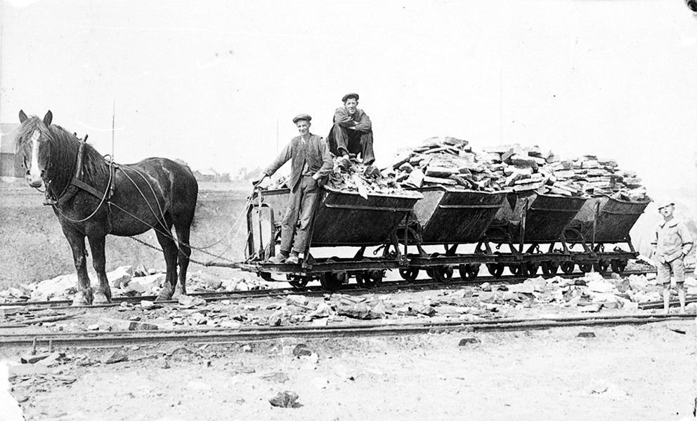 Transport av kalksten.