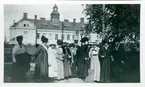 Johanna Brunssons vävskola. Gruppbild utflykt.