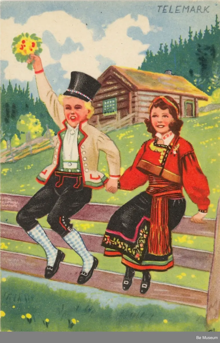 Manns- og kvinnebunad frå Aust-Telemark