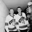 Ishockeyspelare från Huskvarna IF 1950-talet. Från vänster: Sune Åse´n (1).