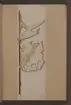 Avbildning i gouache föreställande fana tagen som trofé av svenska armén. Den avbildade fanan finns inte bevarad i Armémuseums samling.