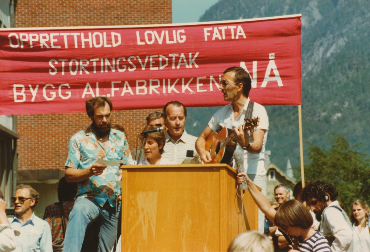 Generalstreik i Odda 2. juni 1982.