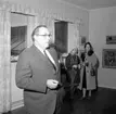 Vernissage på paret Alice och Nils Wedels utställning i Uddevalla, januari 1961