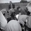 Kung Gustaf VI Adolf och Ulf Erik Hagberg vid Klinta 1957.